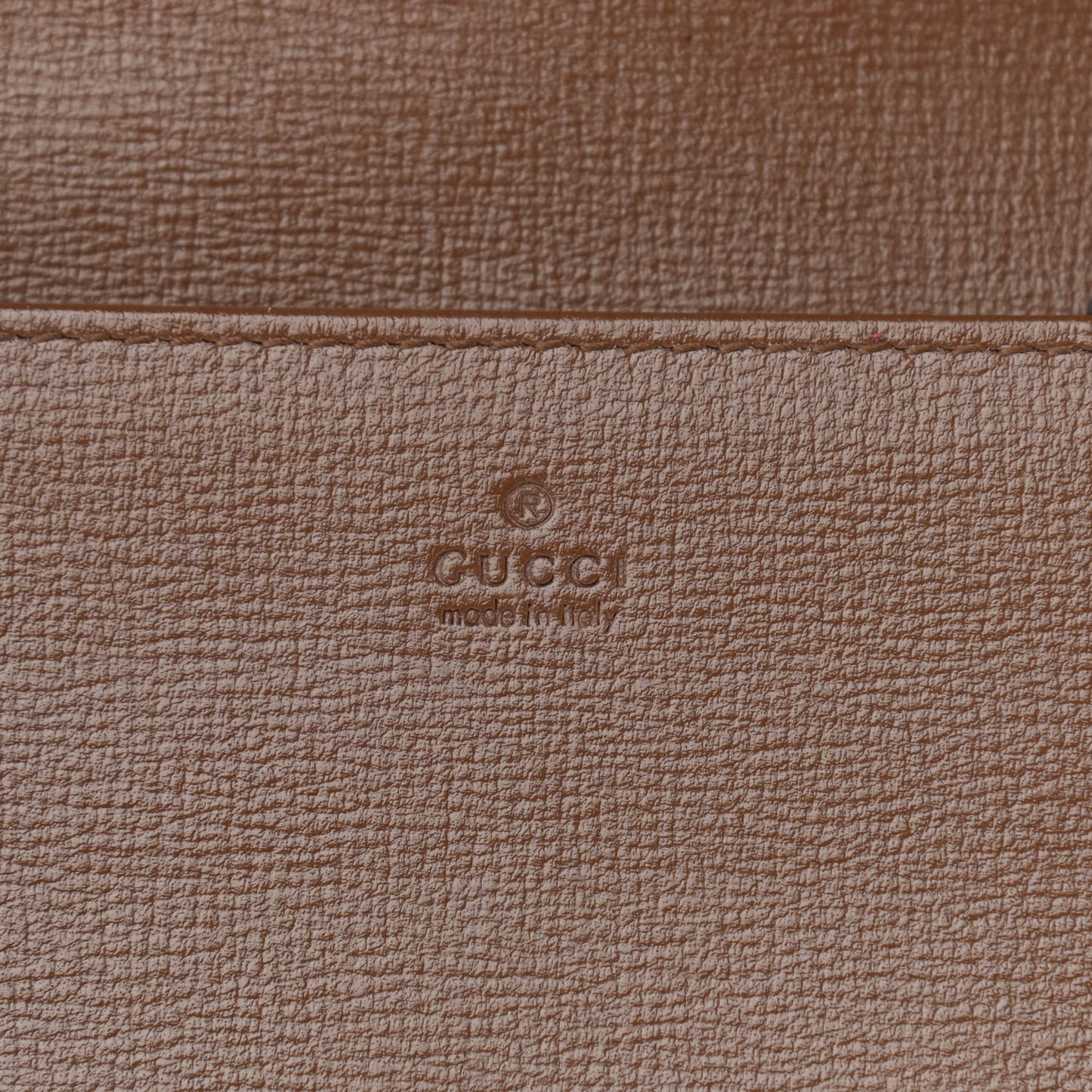 GG Supreme Monogram Azalea Calfskin Horsebit 1955 Wallet On Chain Beige Ebony Brown Sugar