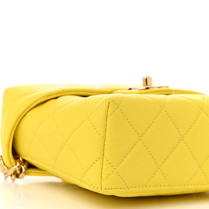 Chanel Caviar Quilted Handy Box Vanity Case Yellow 9 of 11