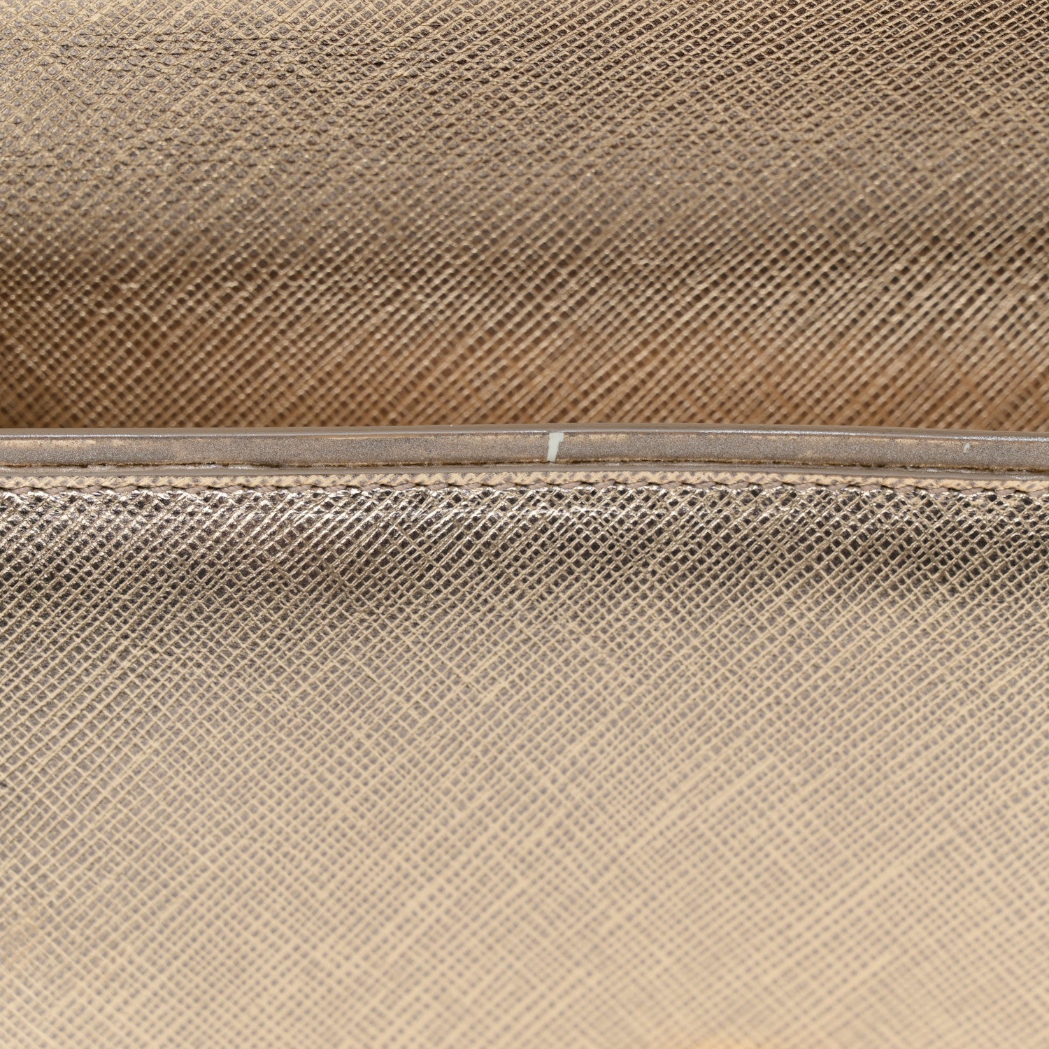 Salvatore Ferragamo Hammered Calfskin Ginny Shoulder Bag Gold 11 of 12
