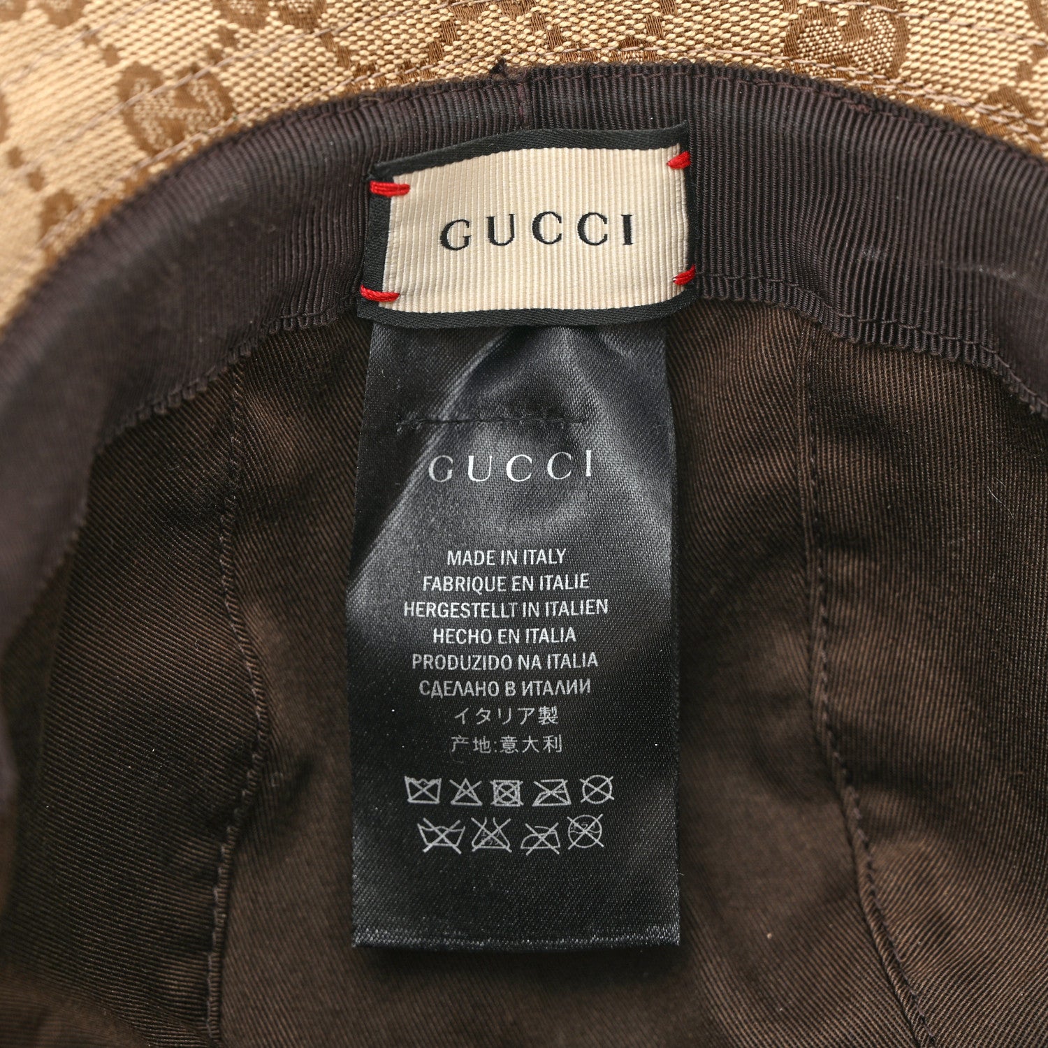 Gucci Monogram Web Bucket Hat M Brown 8 of 8