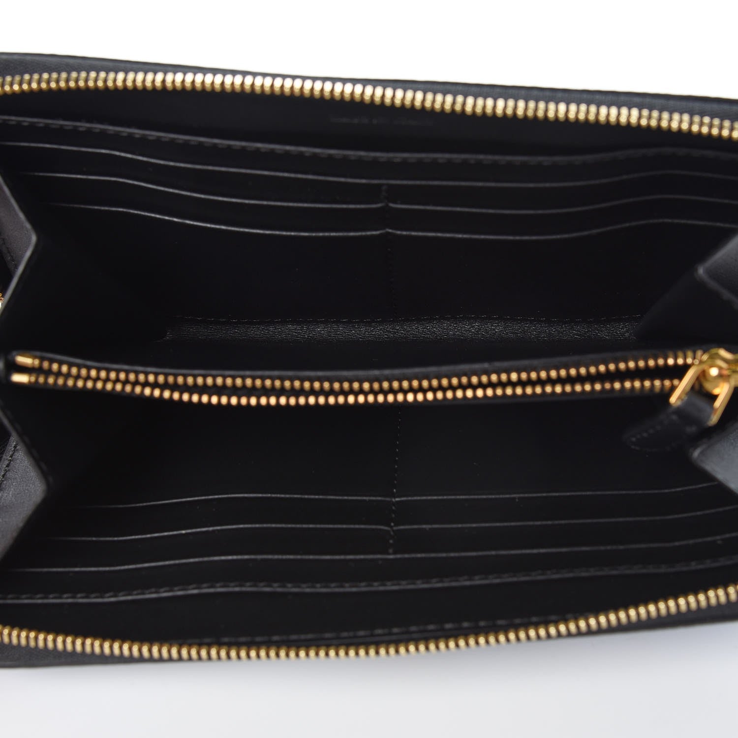 Burberry Grained Calfskin Graffiti Print Zip Around Wallet Black 5 of 8