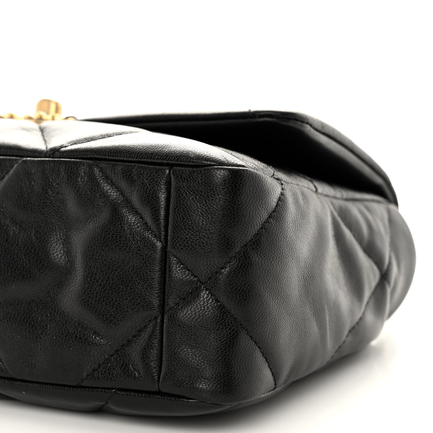 Goatskin Quilted Medium Chanel 19 Flap Black