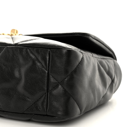 Chanel Goatskin Quilted Medium Chanel 19 Flap Black 10 of 11