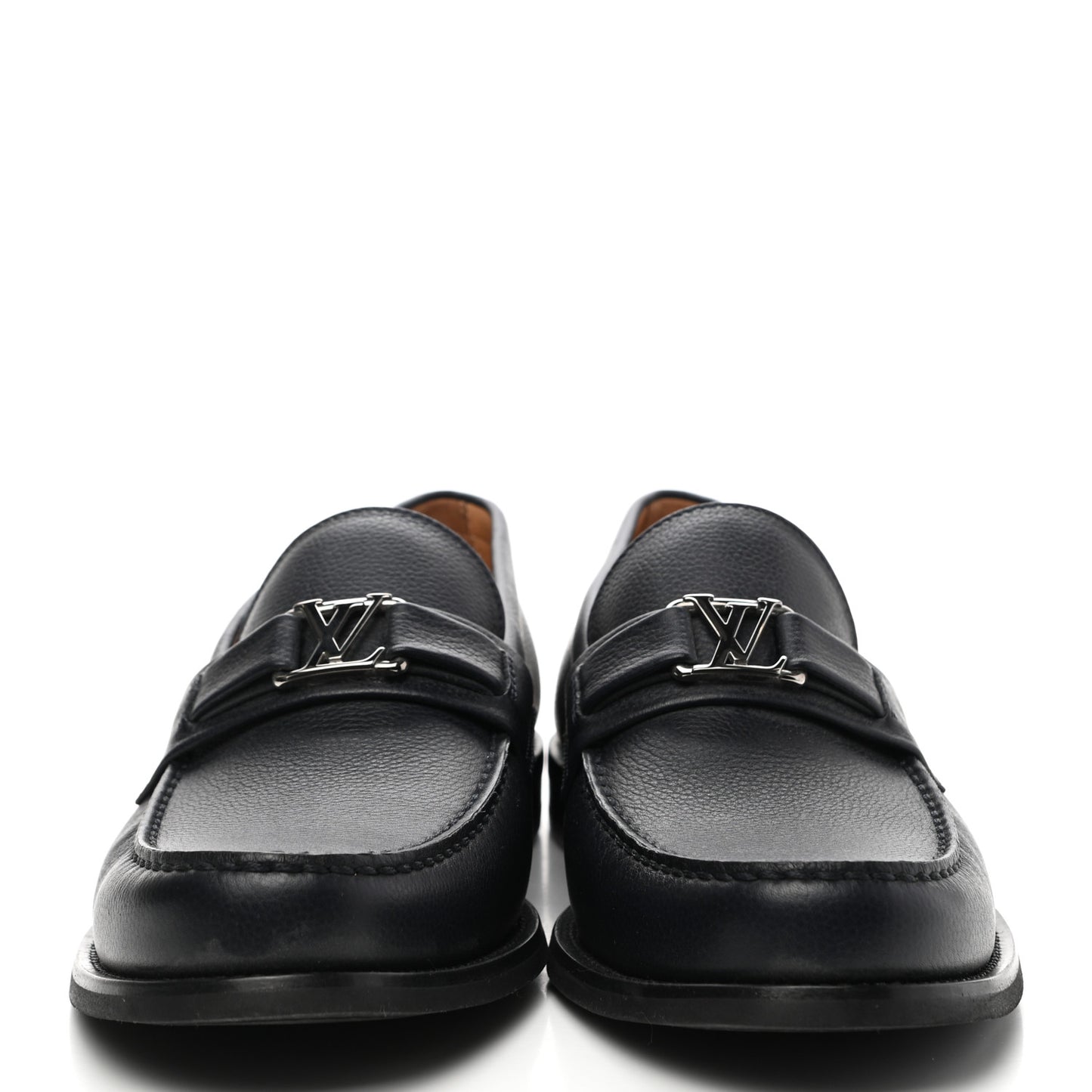 Calfskin Mens Loafers 8 Black