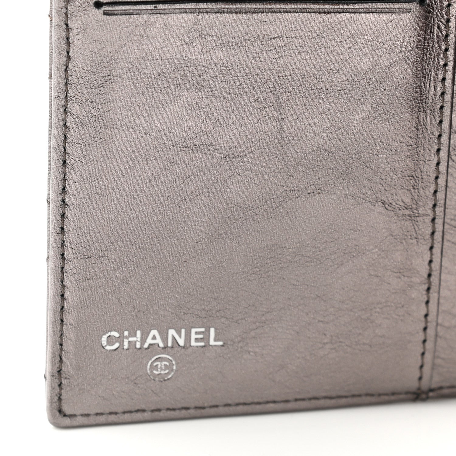 Chanel Metallic Aged Calfskin Quilted Reissue Flap Wallet Silver 6 of 9