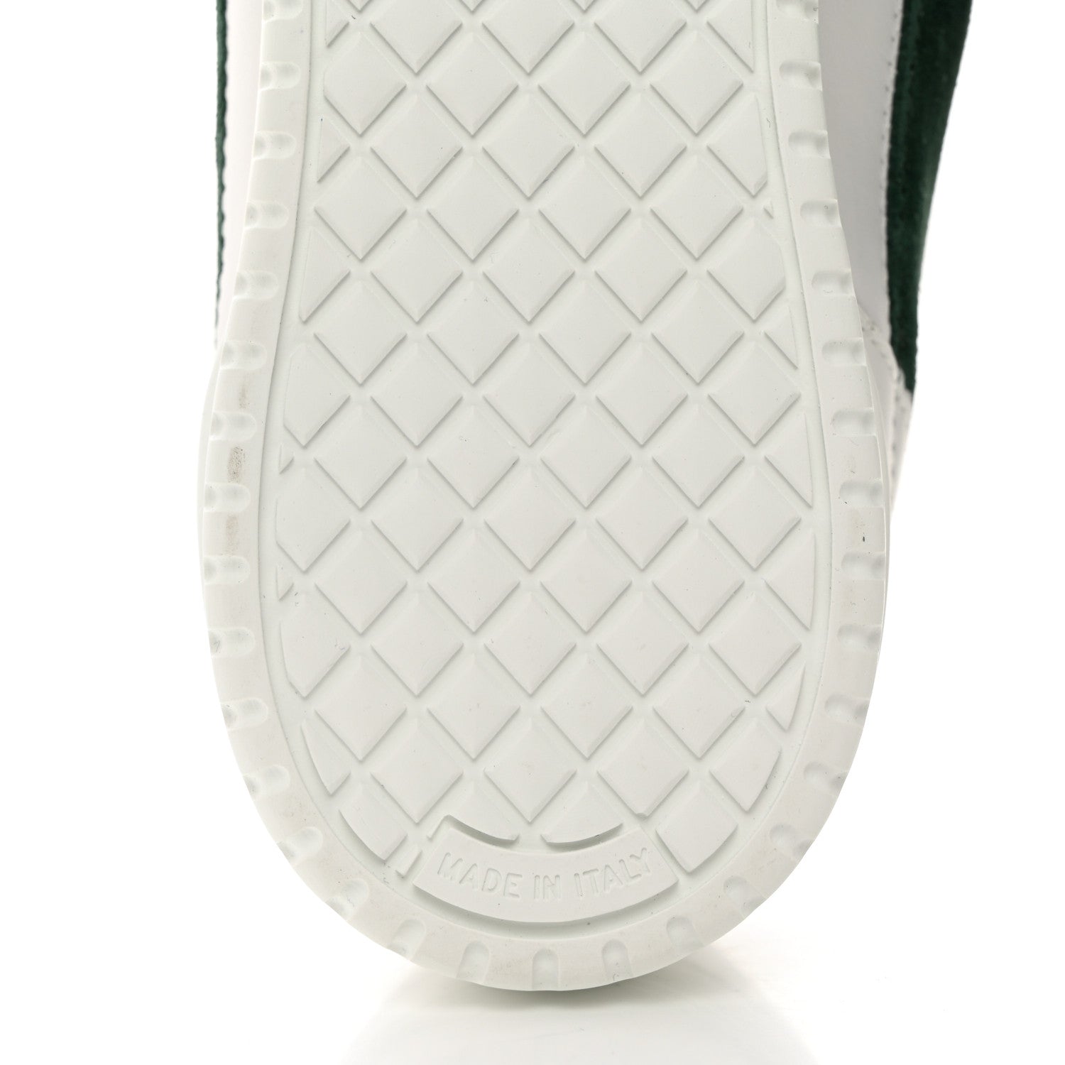 Chanel Calfskin Suede Calfskin Logo Womens Sneakers 37.5 White Dark Green 7 of 10