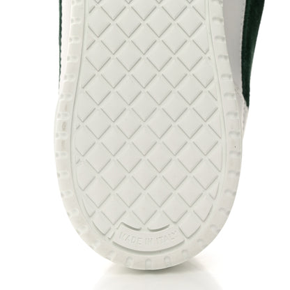 Chanel Calfskin Suede Calfskin Logo Womens Sneakers 37.5 White Dark Green 7 of 10