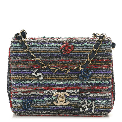 Chanel Mixed Fibers Sequin Quilted Mini Flap Multicolor 1 of 10