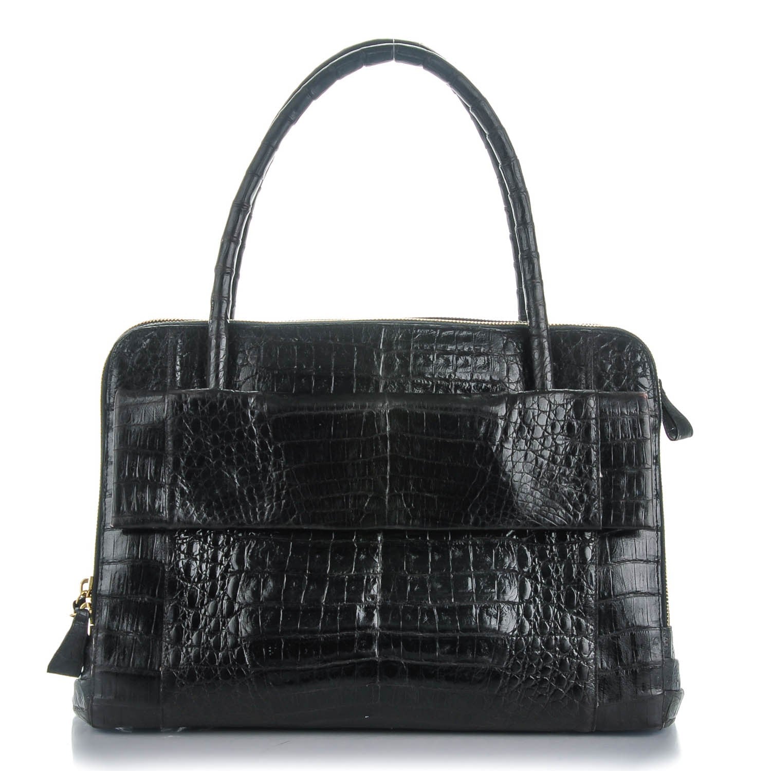 Nancy Gonzalez Crocodile Top Handle Bag Black 1 of 9