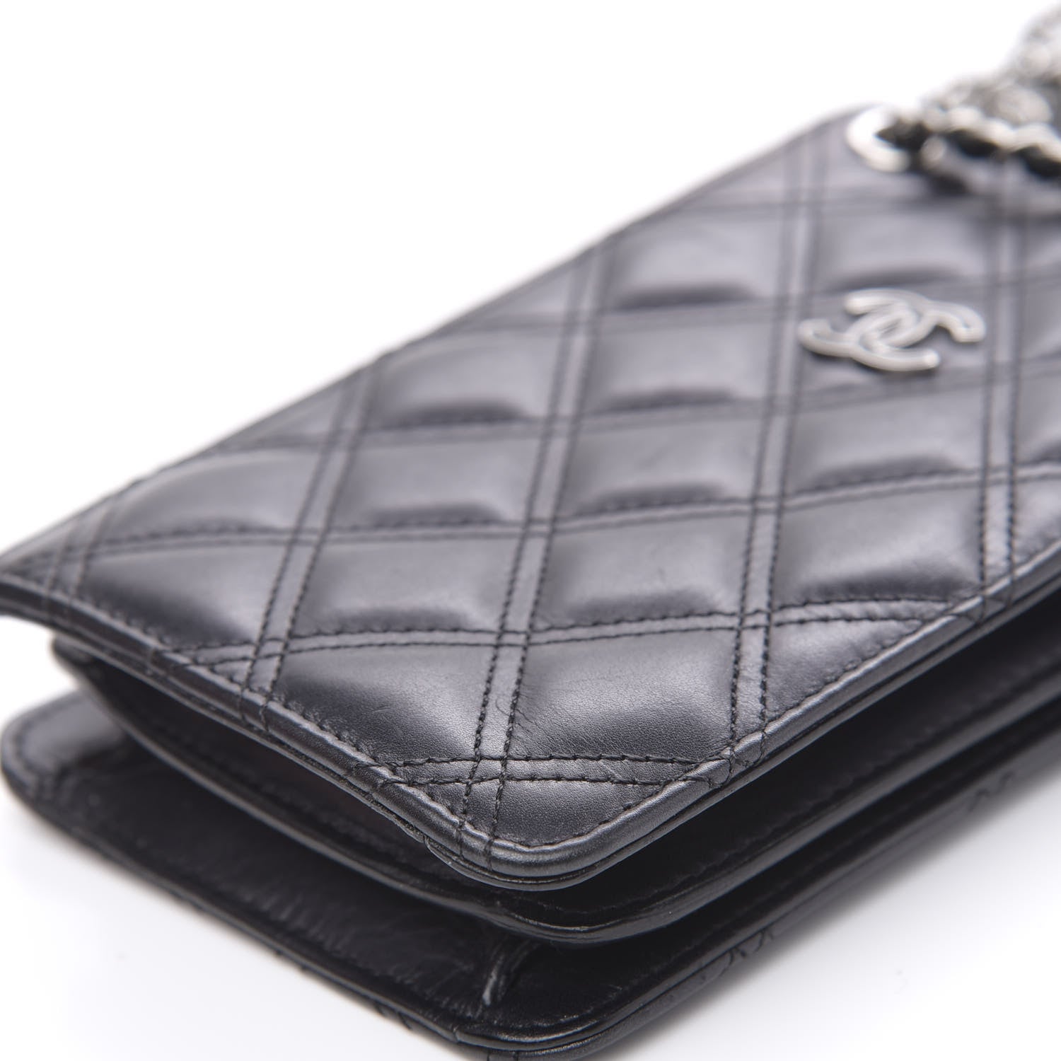 Chanel Calfskin Quilted Crossbody CC Phone Holder Black 11 of 12