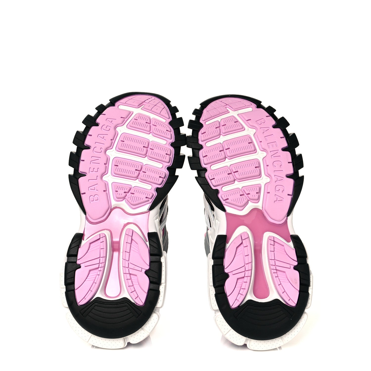 Balenciaga Rubber Mesh Tri-Color Womens Track.2 Open Sneakers 39 Pink Grey White 6 of 7