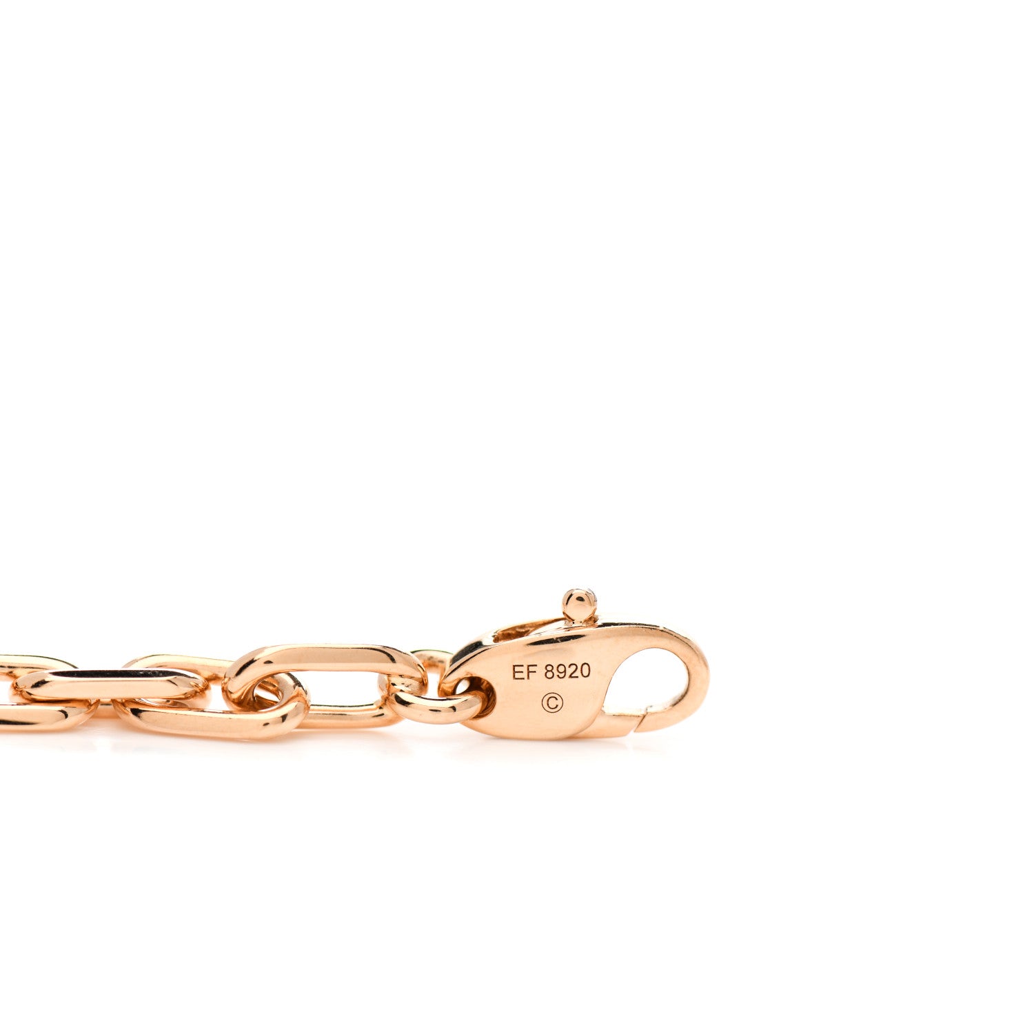 Cartier 18K Pink Gold Shopping Bag Charm Spartacus Link Chain Bracelet 5 of 6