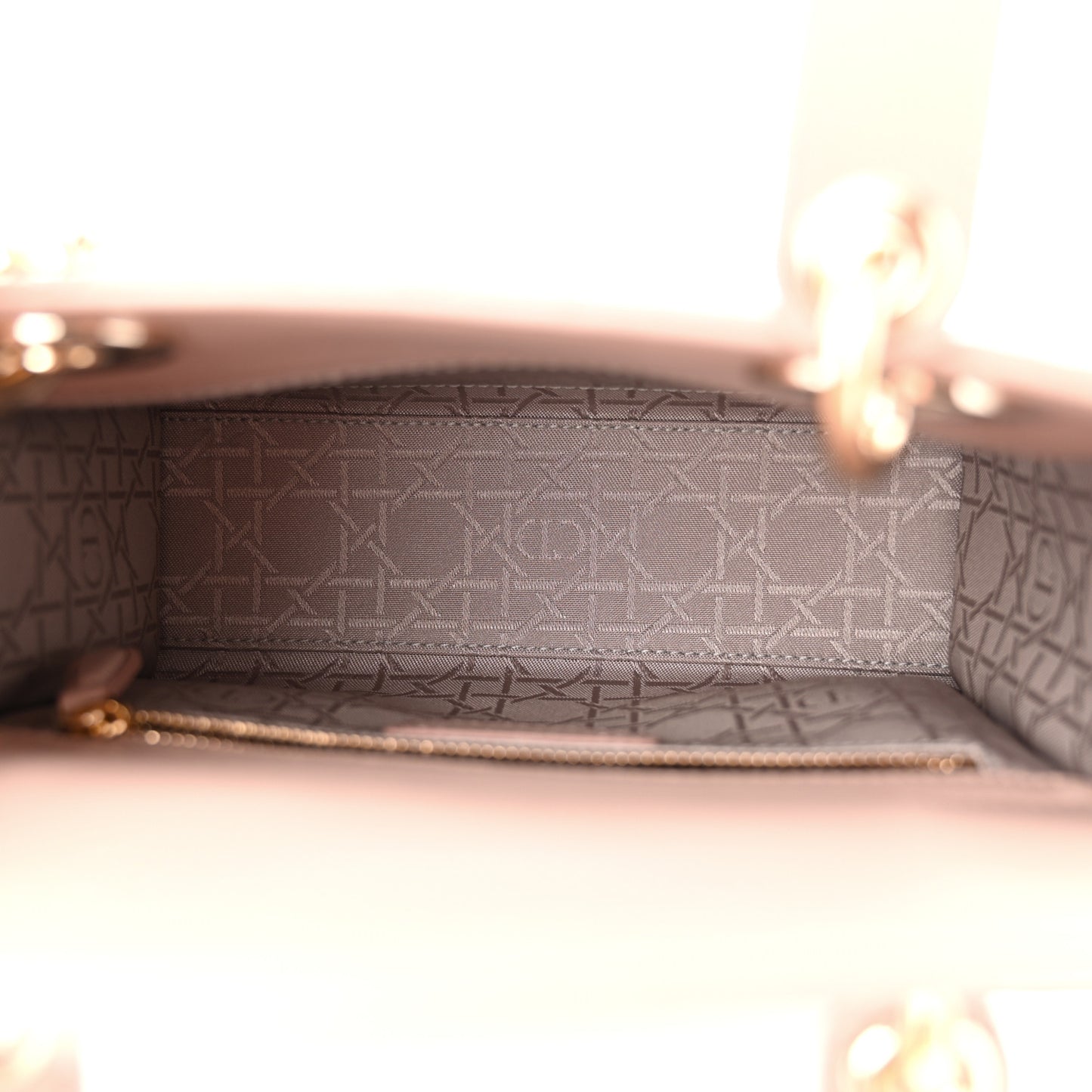 Lambskin Cannage Small Lucky Badges My Lady Dior Taupe