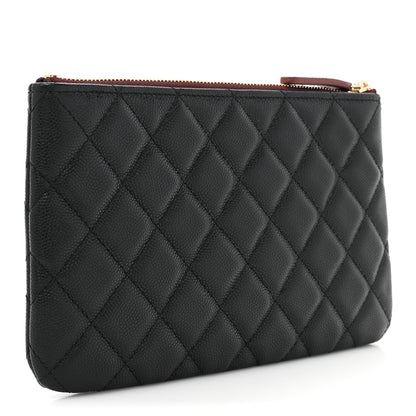 Chanel Caviar Quilted Cosmetic Case Black 3 of 10