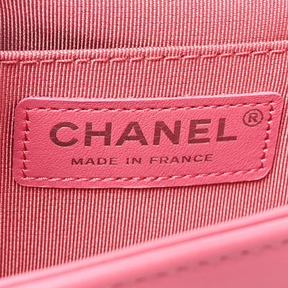 Chanel Calfskin Chevron Quilted Medium Boy Flap Pink 6 of 11