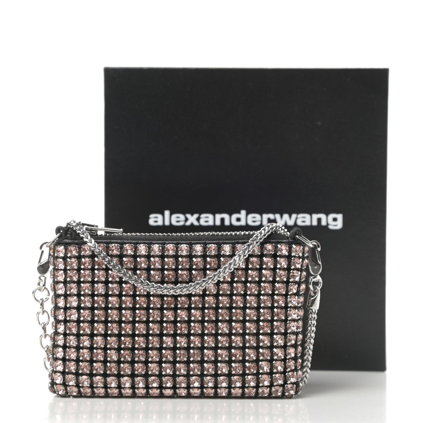 Crystal Rhinestone Nano Wanglock Chain Crossbody Sandstone