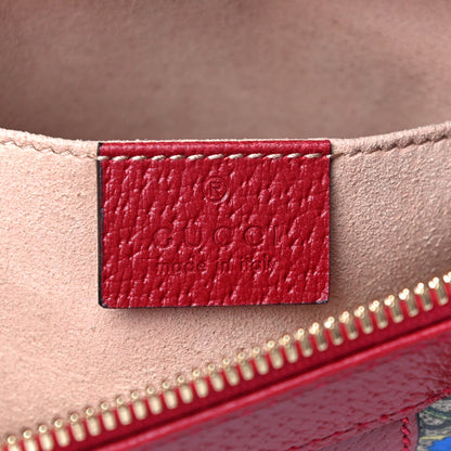 Gucci GG Supreme Monogram Flora Web Small Ophidia Tote Bag Red 6 of 13