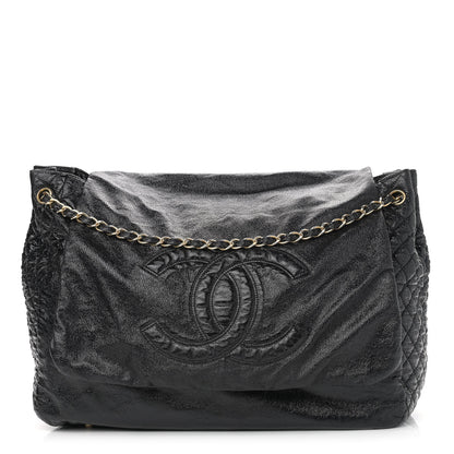 Chanel Vinyl XXL Rock and Chain Flap Black 1 of 10