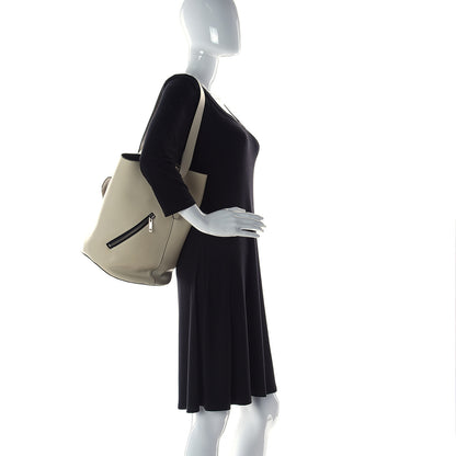 Celine Natural Calfskin Biker Bucket Shoulder Bag White 2 of 12