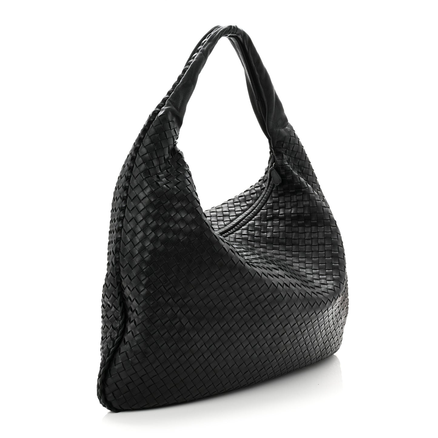 Nappa Intrecciato Maxi Veneta Hobo Black
