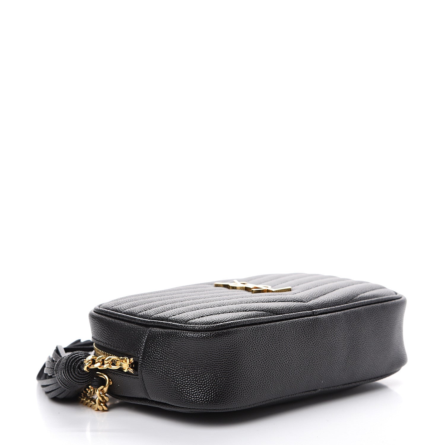 Saint Laurent Grain De Poudre Matelasse Monogram Mini Lou Camera Bag Black 3 of 9
