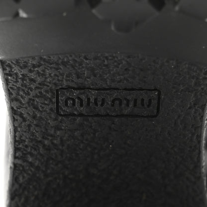 Miu Miu Naplak Patent Zip Lug Sole Boots 37 Black 9 of 9