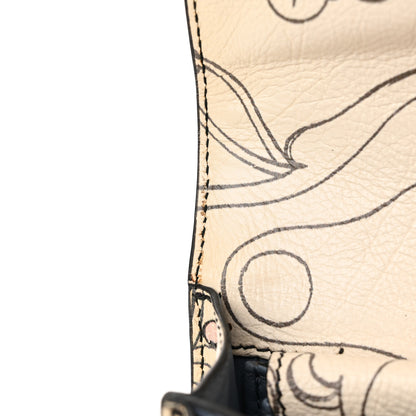 Prada X JAMES JEAN Glace Calfskin Rabbit Print Cahier Bag Opaline 13 of 18