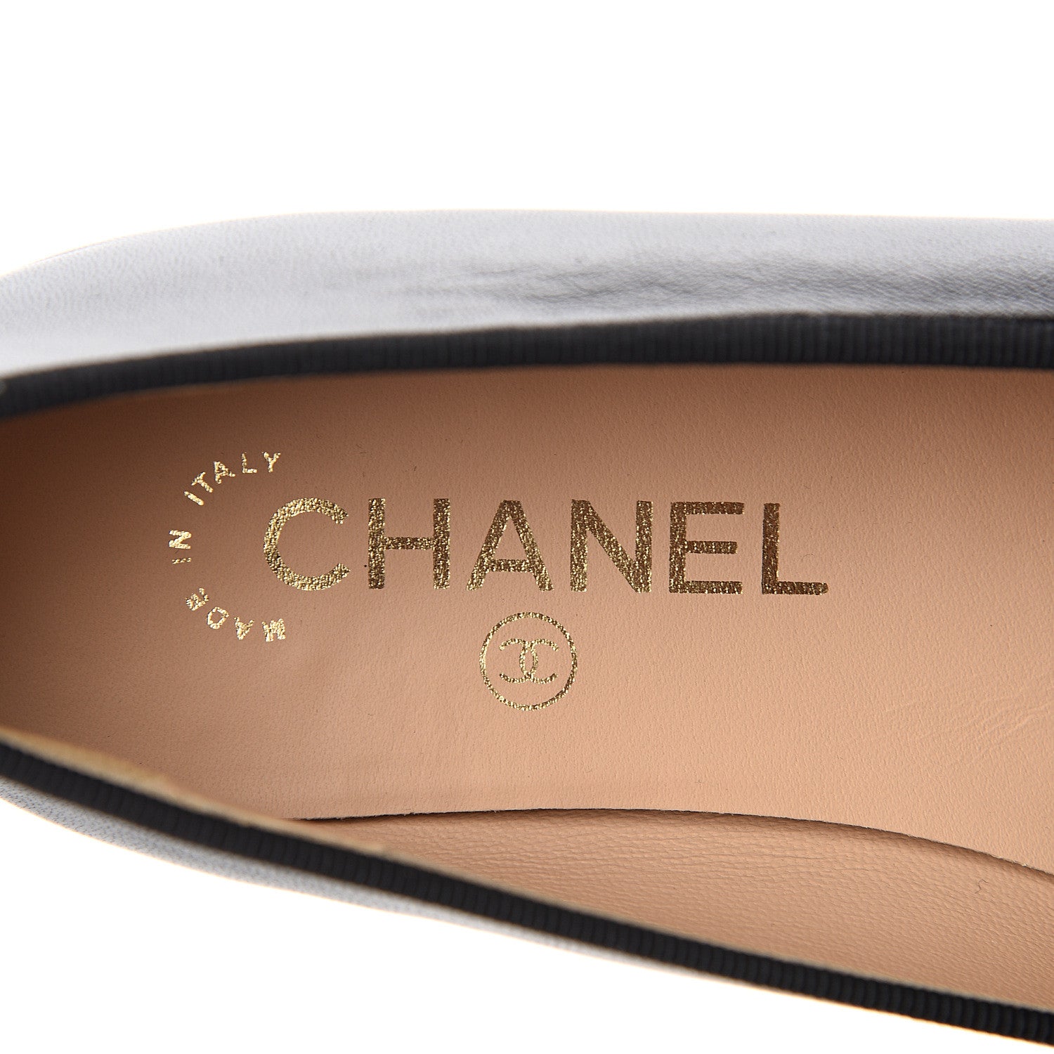Chanel Lambskin Patent CC Cap Toe Ballerina Flats 36.5 Black 7 of 9