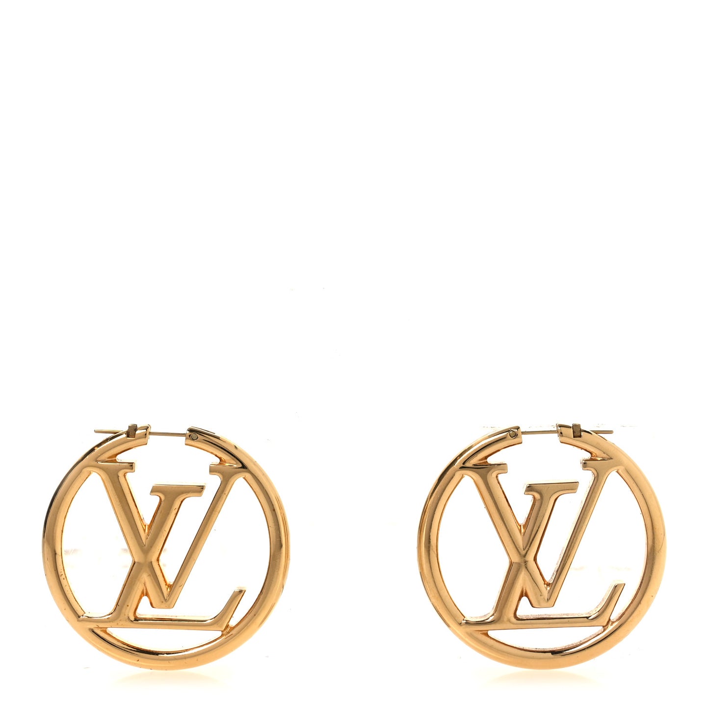 Metal Louise Hoop Earrings Gold