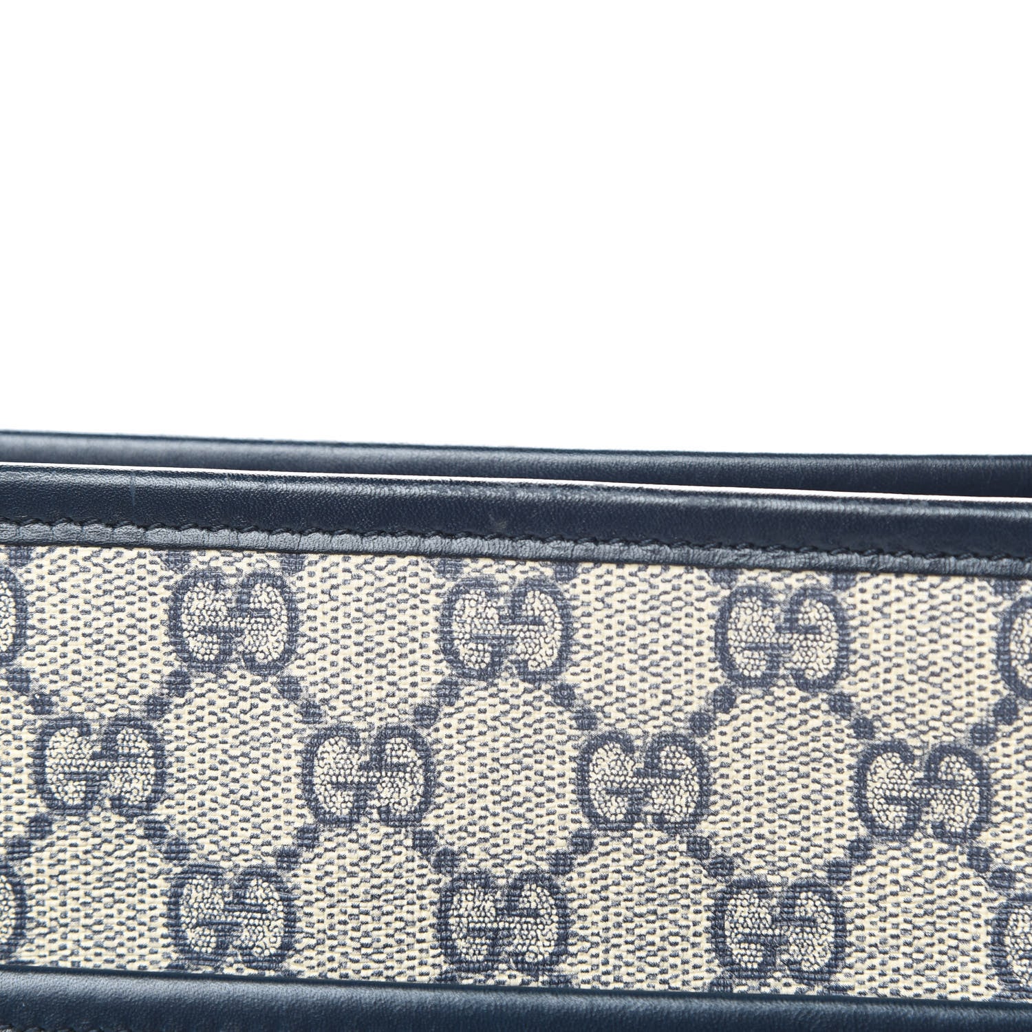 Gucci GG Plus Monogram Medium Flat Messenger Bag Navy 13 of 13
