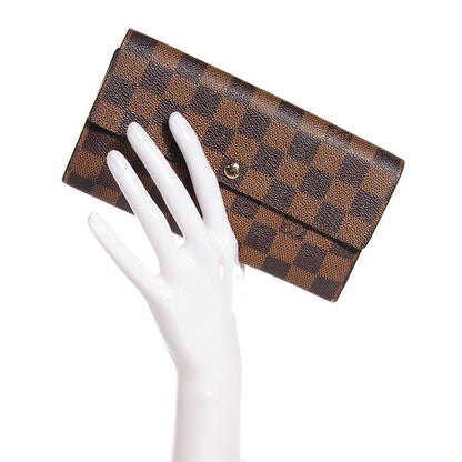 Louis Vuitton Damier Ebene Sarah Wallet 2 of 7