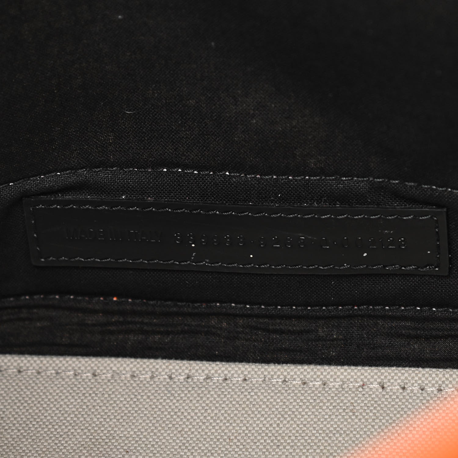 Balenciaga Cotton Canvas Calfskin S Navy Cabas Orange 8 of 14
