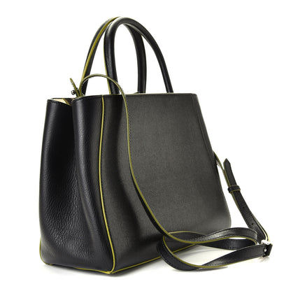 Fendi Vitello Elite Apple Charm Petite 2Jours Tote Black 10 of 16