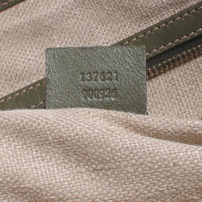 Gucci Ostrich Medium Pelham Tote Green 8 of 8