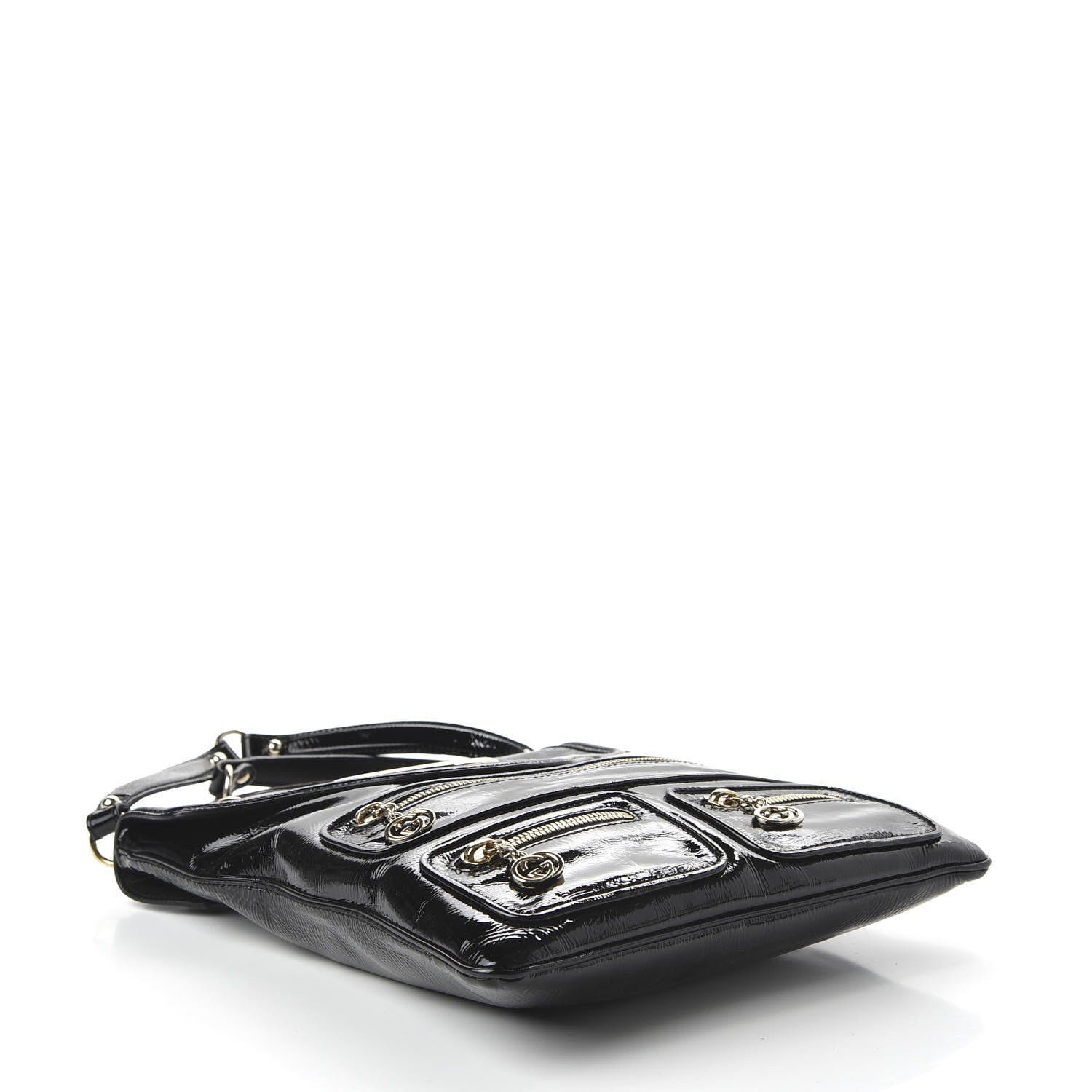 Gucci Patent Britt Messenger Bag Black 5 of 11