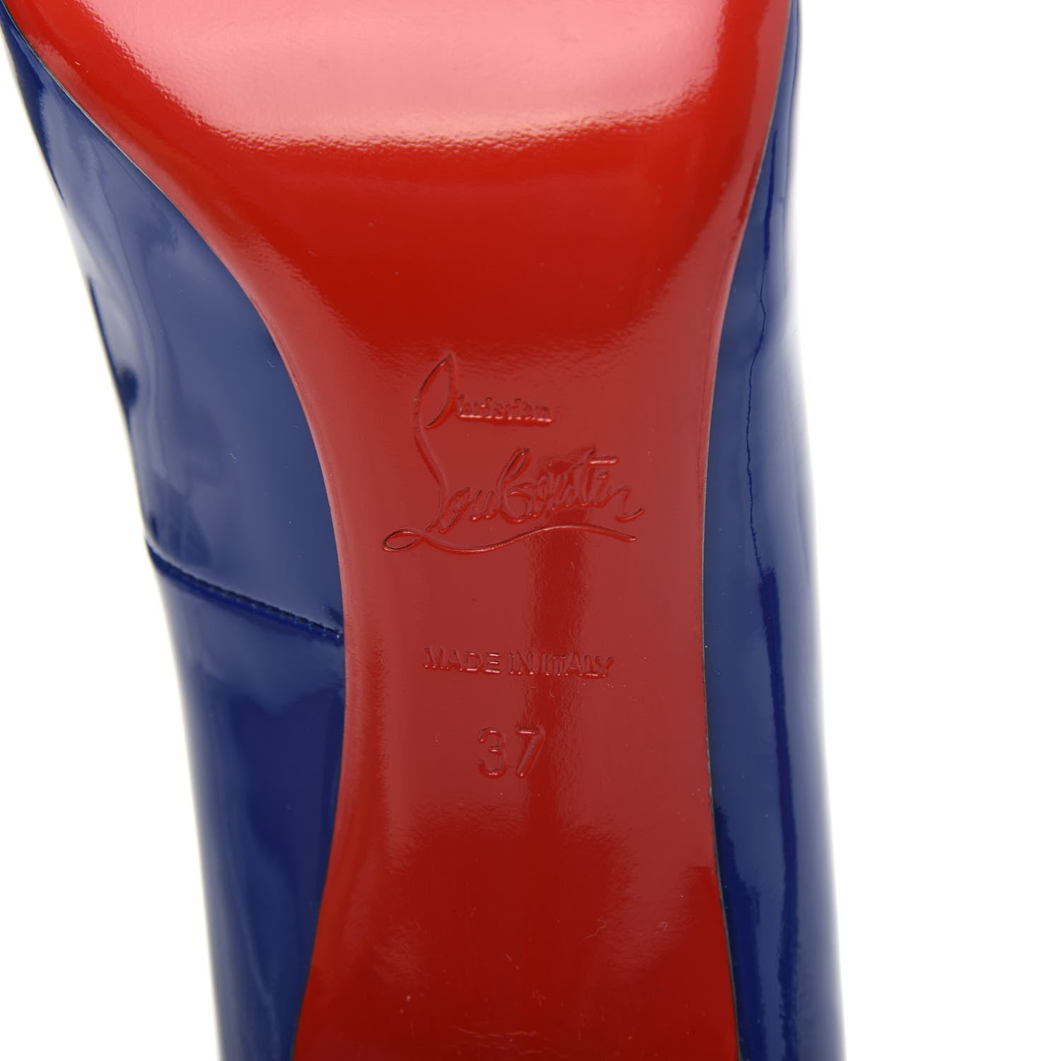 Christian Louboutin Patent Pigalle 85 Pumps 37 Neptune 9 of 10