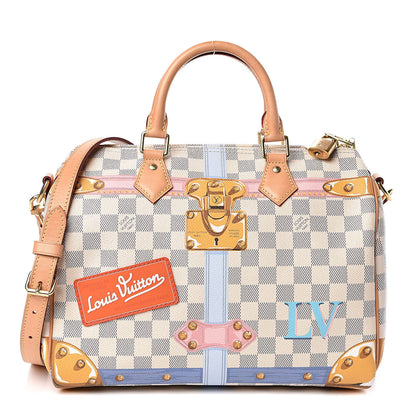 Louis Vuitton Damier Azur Summer Trunks Speedy Bandouliere 30 1 of 15