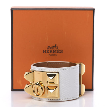Hermes Epsom Collier de Chien CDC Bracelet S White 7 of 7