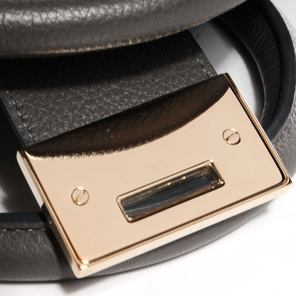 Jimmy Choo Grainy Calfskin Large Rosalie Satchel Grey 6 of 7
