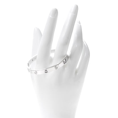 Cartier 18K White Gold 4 Diamond LOVE Bracelet 16 2 of 6