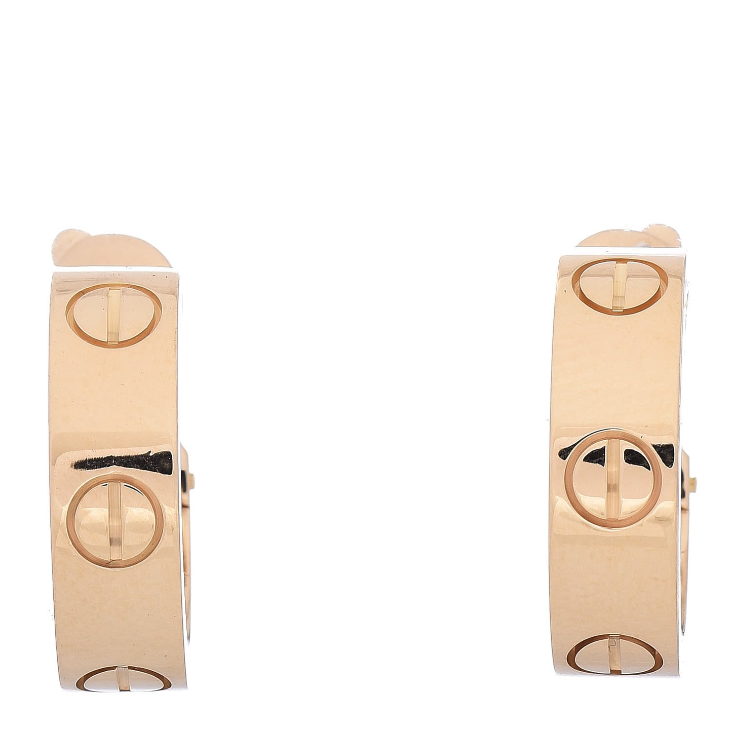 18K Yellow Gold 5.5mm LOVE French Clip Hoop Earrings