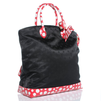 Louis Vuitton Nylon Monogram Kusama Infinity Dots Vertical Lockit Black Red 3 of 7