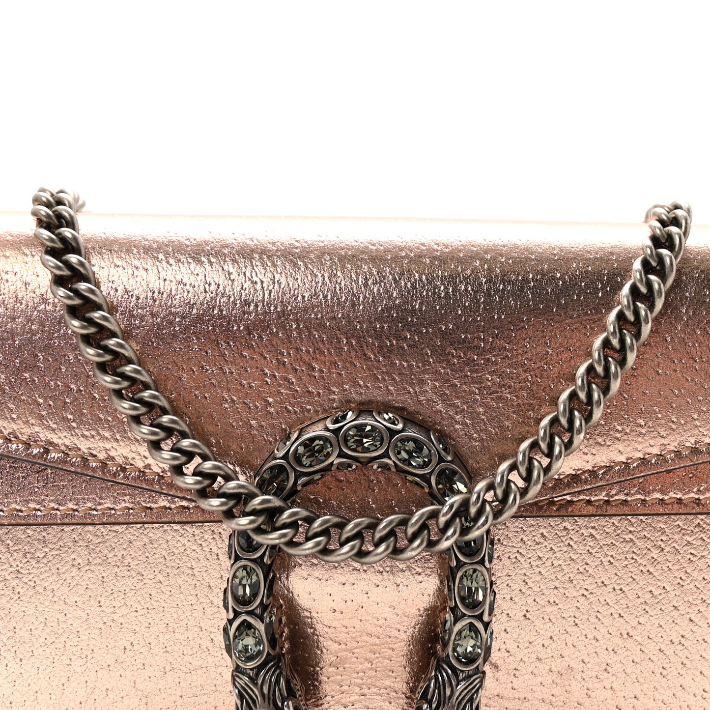 Metallic Calfskin Super Mini Dionysus Shoulder Bag Rose Gold