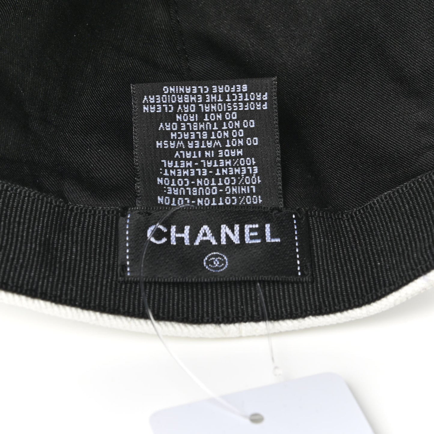 Cotton Sequin CC Cap Hat Ivory