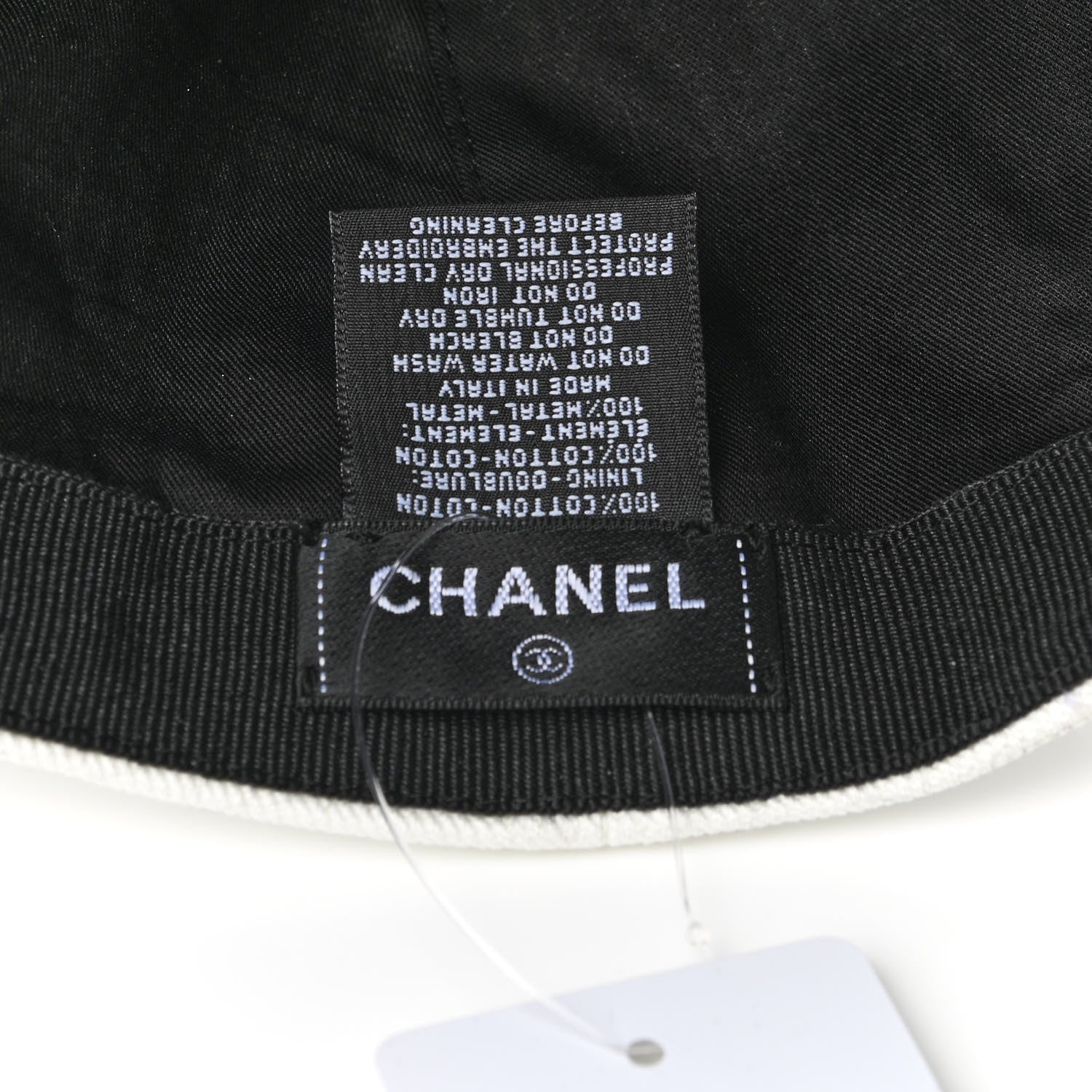Chanel Cotton Sequin CC Cap Hat Ivory 8 of 8