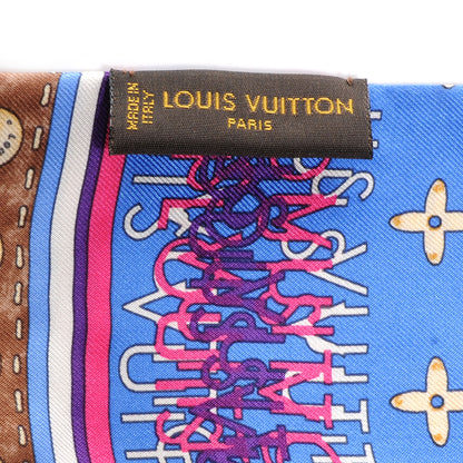 Louis Vuitton Silk Monogram Map Bandeau 4 of 5