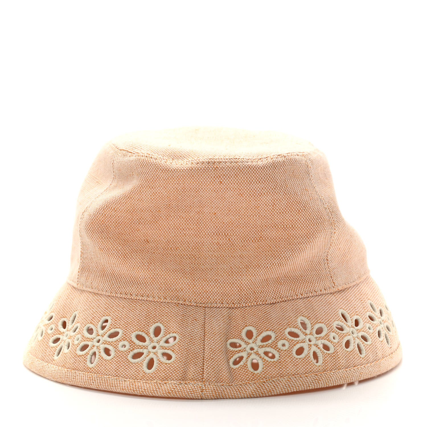 Hermes Linen Cotton Embroidered Eloise Garden Party Bucket Hat 56 Jaune Itauba 5 of 7