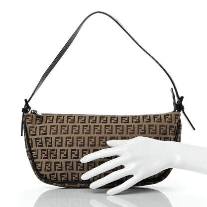 Fendi Zucchino Pochette Dark Brown 2 of 10