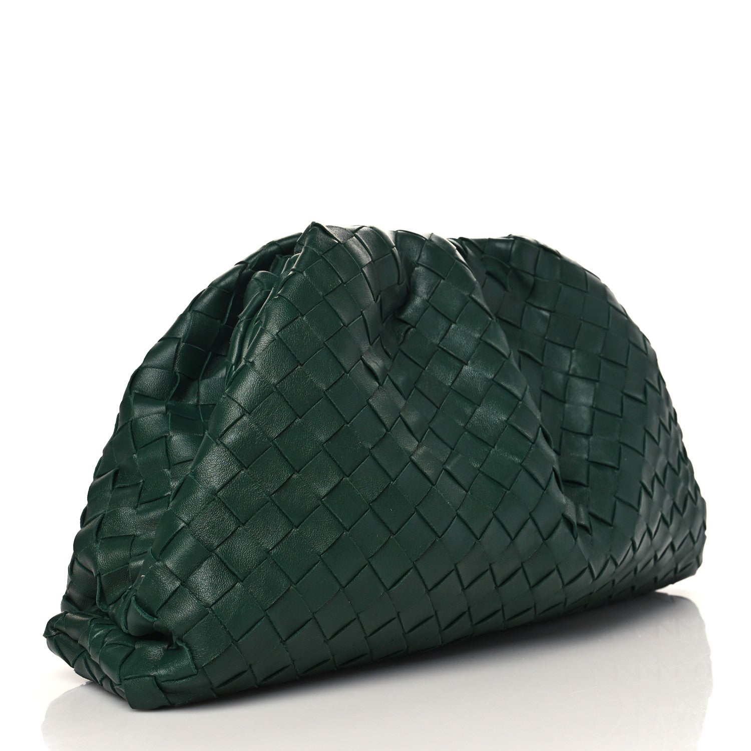 Bottega Veneta Nappa Maxi Intreccio The Pouch Oversized Clutch Raintree 3 of 9