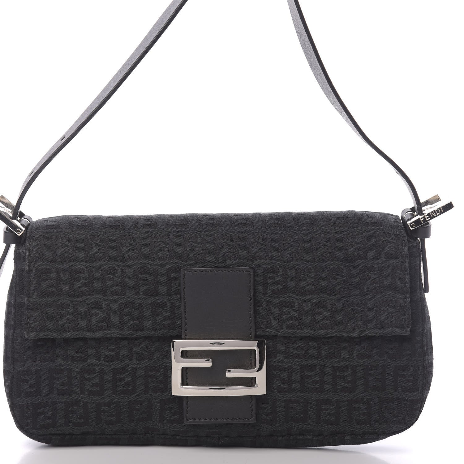 Fendi Zucchino Baguette Black 9 of 10